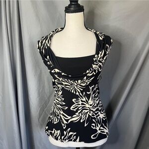 JTB Petite Black and White Top